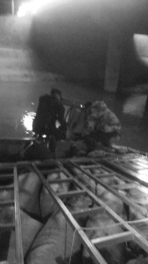 5名保安撬車門救人。 保安供圖