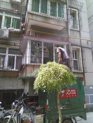 快遞小哥不顧危險關(guān)閉廚房爐灶。 市民供圖