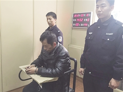 審訊時(shí)，犯罪嫌疑人后悔不已。