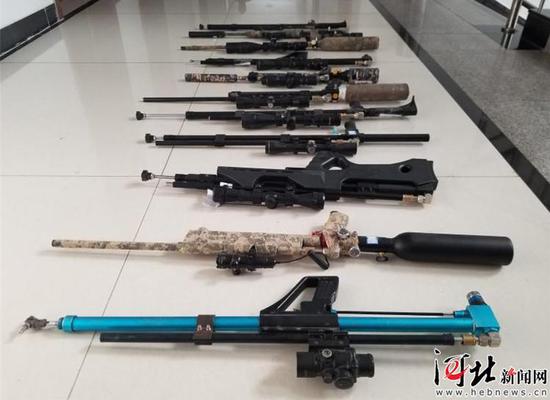 圖為警方查獲得非法槍支。警方供圖